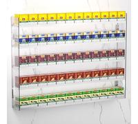 Genérico Expositor de Cigarrillos de Pared - Vitrinas y expositores automáticos de acrílico Transparente, estantes para Cigarrillos - Tamaño: 50 x 10 x 56 cm, solución de Merchandising para
