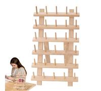 Generico Expositor de madejas - 30 bobinas para hilo de madera, alojamiento para bordado y costura de lana | Mujeres madres apasionadas artesanías conserva bobinas ordenadas y utilizables