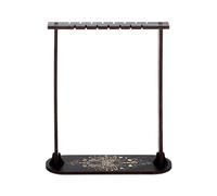 Generico Expositor de péndulo de madera con colgante de piedra de 20 cm, soporte de roca | Expositores de para joyas coleccionables, decoración del hogar