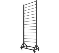 Genérico Expositor de Telas de Metal de 14 Niveles para Venta minorista, Barra para Colgar Desmontable y Ruedas con Freno, Organizador Ideal para carretes de Vinilo y películas Que cambian de Color p