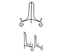 Generico Expositor decorativo de hierro, soporte para fotos con caballete de hierro negro, expositor clásico, marcos para expositores, libros de cocina, platos decorativos, tablbien tratado.