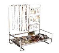 Generico Expositor para joyas - Expositor para pulseras de metal, torre para organizador de porta collares, estante para pulsera estética, elegante vitrina para mostrador para regalos en el arm