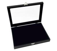 Genérico Expositor Pins Cuero/vidrio 20×15×4,5 Cm, De Pared Y Sobremesa, Soporte Para Pins, Medallas, Broches O Etiquetas De Playa, Perfecto Para Colección Y Presentación