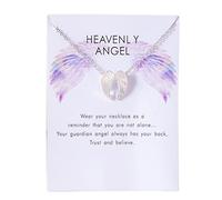 Genérico Expositor Regalos Joyería Collar Colgante delicado chapado en oro Colgante Ala de ángel Collares literas Collares de oro para las mujeres Estuche Cornalina Palos Titulares de la joyería