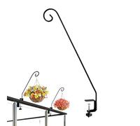 Genérico Extended Reach Deck Hook - 32 pulgadas Deck Hanger | Heavy Duty Solid Iron Adjustable Hook for Bird Feeders Flower Pots Lanterns Wind Chimes Outdoor Patio Garden