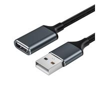 Generico Extensión de cable USB | Cable de extensión USB 3.0 macho a hembra - Extensor USB de nailon para cámara web, auriculares VR, impresora, disco duro y más
