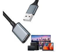 Generico Extensión de cable USB, cable de extensión USB macho a hembra, trenzado de nailon Compatible con webcam, teléfono, teclado, impresora, auricular