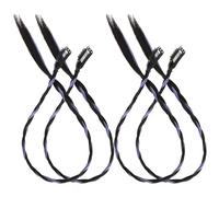 Genérico Extensiones de Cabello Trenzado Clip 4 Unidades de 50 CM Trenzas de Espiga de Pescado Sintéticas en Mezcla Negro y Azul Coleta Postiza para Fiesta Cosplay y Uso Diario