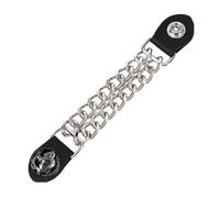 Genérico Extensor Chaleco - 4 Piezas Cuero & Aleación Cadena Doble | Correas Ajustables Expansión para Ajuste Cómodo | Accesorios Ropa Hip Hop & Club Motociclista | Diseño Resistente