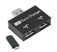 Generico Extensor de carga USB,Convertidor concentrador de carga con multipuerto - Accesorio de expansión de compacto y ligero para casa, coche, escuela y viajes