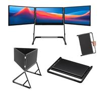 Genérico Extensor de Monitor Triple de 15,6", Pantalla IPS FHD 1080p, Monitor Triple Plegable USB-C HDMI, 100% sRGB, HDMI/USB-C Plug and Play, estación de Trabajo portátil for Oficina y teletrabajo