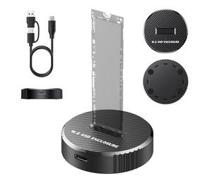 Genérico Externa M.2-10cm Alojamiento | ABS Carcasa - Unidad Externa 10Gbps Tipo C 3.1 Doble Protocolo Conectar Usar, Ideal Transferencia Datos Portátil Escritorio Almacenamiento Móvil