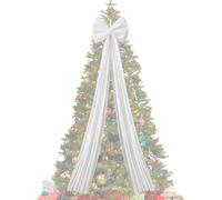 Genérico Extra Large Christmas Bow - 6.6 Ft Velvet | Big Festive Holiday Bow Decoration For Home Wall Stairs Fireplace Porch Office Party and Wedding Adds Elegance To Christmas Décor