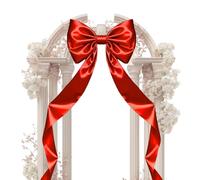 Genérico Extra Large Wedding Bow Decor | 118 X 29 Inch Party Decorations, Giant Satin Bows For Christmas Birthday Bridal Shower Room Wall Arch Door Use, Handy Piece For Daily Celebration and Simple