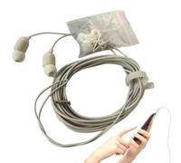 Genérico Extra Long Cord Earbuds | 3-Meter Noise Cancelling Headphones with Cord and | Portable Cable Headset In Ear Buds for Traveling, Camping, and Singing for Computer Karaoke