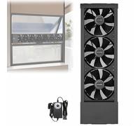 Genérico Extractor de ventana retráctil con velocidad ajustable para ventilación silenciosa en el hogar, la cocina, el dormitorio y la oficina(35~40cm)