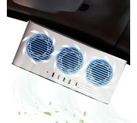 Genérico Extractor Ventilador para Coche - Radiador portátil - Ventilador de Ventilación Solar para Coche con 3 Salidas de Aire,Para Ventilación Interior y Purificación del Aire en Verano
