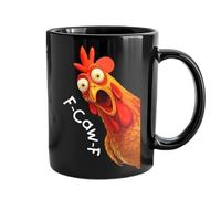 Genérico F-Caw-F Funny Chicken Mug, 15OZ Ceramic F Caw F Coffee Mug, Novelty Funny Rooster Coffee Mugs Drinks Cup for Men & Women, Humor Chicken Animal Mugs Drinking Tea Cup (G)