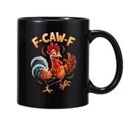 Genérico F-Caw-F Funny Chicken Mugs, Fun Chicken Mug Coffee Cup, Animal Themed Ceramic Mug with Handle for Women, Men