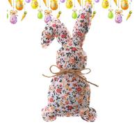 Generico Fabric Easter Bunny Doll, Tiered Tray Decoration Rabbit Ornament, 24x11cm/9.45x4.33 inches Collectible Stuffed Bunny Figurine, Spring Home Decor for Wreath, Wedding, Tiered Trays
