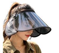 Genérico Face Visor - UV Protection Transparent Sunshade Headwear Wide Brim Outdoor Riding Rain Hat For Driving Cycling Bicycle Beach Sports Work Use For Men Women