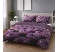 Genérico Fácil de Cuidar Motivo Morado Moderno Parure de Lit Elegante Minimalista Dona Fácil de Mantener Microfibra para Niños y Adultos Duvet Cover 200 x 200 cm