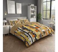 Genérico Fácil de Cuidar Motivo Multicolor Vintage Parure de Lit Elegante Lunares Líneas Fácil de Mantener Microfibra para Niños y Adultos Duvet Cover 135 x 200 cm