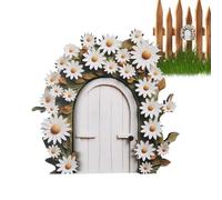 Genérico Fairy Door - Mini Wooden Elf Garden Doors, Whimsical Yard Sculpture Accessory for Outdoor Trees, Decorative Faairy Home Ornament for Landscapes | Perfect for Fairys Gardens Tree Décor