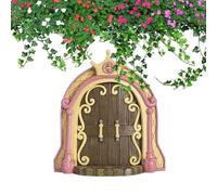 Genérico Fairy Door - Multi-Color Door Fairy Doors For Trees Outdoor, 10 * 8cm F́Airy Doors Outdoor Miniature Garden Ďoors, Mini Garden Miniatures Ďoor, Ģarden Decor, F̀Airy Ğarden Accessories