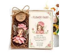Genérico Fairy Figurines Positive Flower Fairy Toys with Card Encouragement