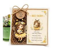 Genérico Fairy Figurines Positive Flower Fairy Toys with Card Encouragement