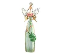 Genérico Fairy Figurines | Weatherproof Metal Fairy Sculpture | 20cm | Garden Angel Ornaments | Delicate Silhouette Decor | Artistic Home Statue | For Bedroom Shelf Table Living Room Balcony Yard