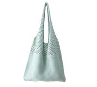 Generico Fairy Hobo Bag - Bolso de algodón Crochet Retro Beach Bag, Durable Casual Aesthetic Shoulder Tote | Bohemian Summer Travel Handbag, Light Green, Fare riferimento alla descrizione