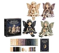 Genérico Fairy Patch DIY Craft Kit, Complete Fabric Supply Set To Make 4 Flower Fairy Winged Cloth Dolls, Handmade Ornament & Present For Home Decoration