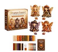 Genérico Fairy Patch DIY Craft Kit, Complete Fabric Supply Set To Make 4 Flower Fairy Winged Cloth Dolls, Handmade Ornament & Present For Home Decoration