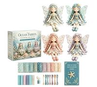 Genérico Fairy Patch DIY Craft Kit, Complete Fabric Supply Set To Make 4 Flower Fairy Winged Cloth Dolls, Handmade Ornament & Present For Home Decoration
