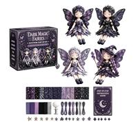 Genérico Fairy Patch Sewing Kit,Flower Fairies 4pcs Doll Making Supplies,Make 4pcs Winged Fabric Doll,DIY Craft Set for Beginner Crafters, Home Decor Handmade