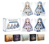 Genérico Fairy Patchwork DIY Collection, Patchwork Fairy DIY Kit, Handcrafted Pixie Apparel Textile, Creative Manual Sewing, Craft Enthusiasts, Fun Craft Kit (7.9''*5.1''*2'',Snowflake Fairies)