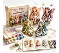 Genérico Fairy Patchwork DIY Collection, Patchwork Fairy DIY Kit, Handcrafted Pixie Apparel Textile, Creative Manual Sewing, Craft Enthusiasts, Fun Craft Kit (7.9''*5.1''*2'',Flower Fairies)