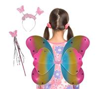 Genérico Fairy Wings for Kids, Butterfly Hair Hoop, Enchanting Fairy Wings Hair Hoop for Toddler Girls, Wand Costume Accessory for Kids Dress Up Play and Imaginative Adventures, 48x38cm