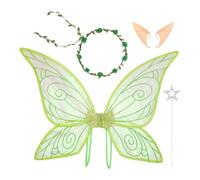 Genérico Fairy Wings Set, Butterfly Costume Accessory, Girls Role Play Props, Halloween Cosplay Outfit, 25.2x16.93 Inches, Dress-Up for Christmas Wedding Holiday Themed Party Use