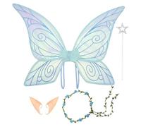 Genérico Fairy Wings Set, Butterfly Costume, Girls Cosplay Accessories, Lightweight Sparkly Design, Comfortable Adjustable Straps, for Halloween, Christmas, Parties, Weddings 25.2x16.93in