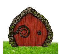 Genérico fairydoorHanging Ornament - 10x9x0.5cm Wooden fairyGarden Accessory, Mini Elf doorDecor | Rustic Fantasy fairydoorfor IndoorOutdoorWall Decoration, Tree Trunk Ornament,