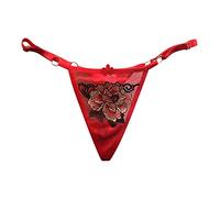Genérico Fajas Postquirurgicas Bragas sexys para Mujer, sin Costuras, Ajustables, de Cintura, ultrafinas, Transparentes, Tanga de Malla Culotte Mujer Ciclismo Largo (Red, One Size)
