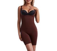 Genérico Fajas reductoras mujer Shapewear riduce seno laterale schiena snellente elastico confortevole modellante corpo intero base aderente femminile（Marrón；XS）_2