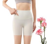 Generico Fajas Sixth Pandas, Pantalones Cortos moldeadores sin Costuras for Mujer, realza los glúteos y Adelgaza los Muslos sin enrollarse(White,XXL)
