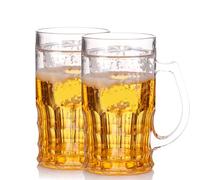 Genérico Fake Beer Glass, 400ml Double Layer Funny Beer Mug, Fake Beesr Glass, Large Capacity Funny Prank Drinking Cup, For Bars Beverages, Prank And Parties (2pcs)
