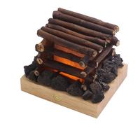 Genérico Fake Fire Pit - LED Flame Effect Night Light, Touch Control Decorative Lamp, Adjustable Ambient Firewood Display | 3D Flameless Fire Pit Accent For Bar Home Halloween Christmas Festive Decor