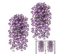 Genérico Fake Flowers - 2 Piece Realistic Artificial Outdoor Decor | Durable Home Patio Deck Door Wall Gazebo Front Balcony Floral Arrangement | Spring Fall Decoration For Garden Porch Outdoor Spaces