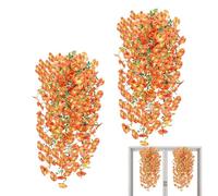 Genérico Fake Flowers - 2 Piece Realistic Artificial Outdoor Decor | Durable Home Patio Deck Door Wall Gazebo Front Balcony Floral Arrangement | Spring Fall Decoration For Garden Porch Outdoor Spaces